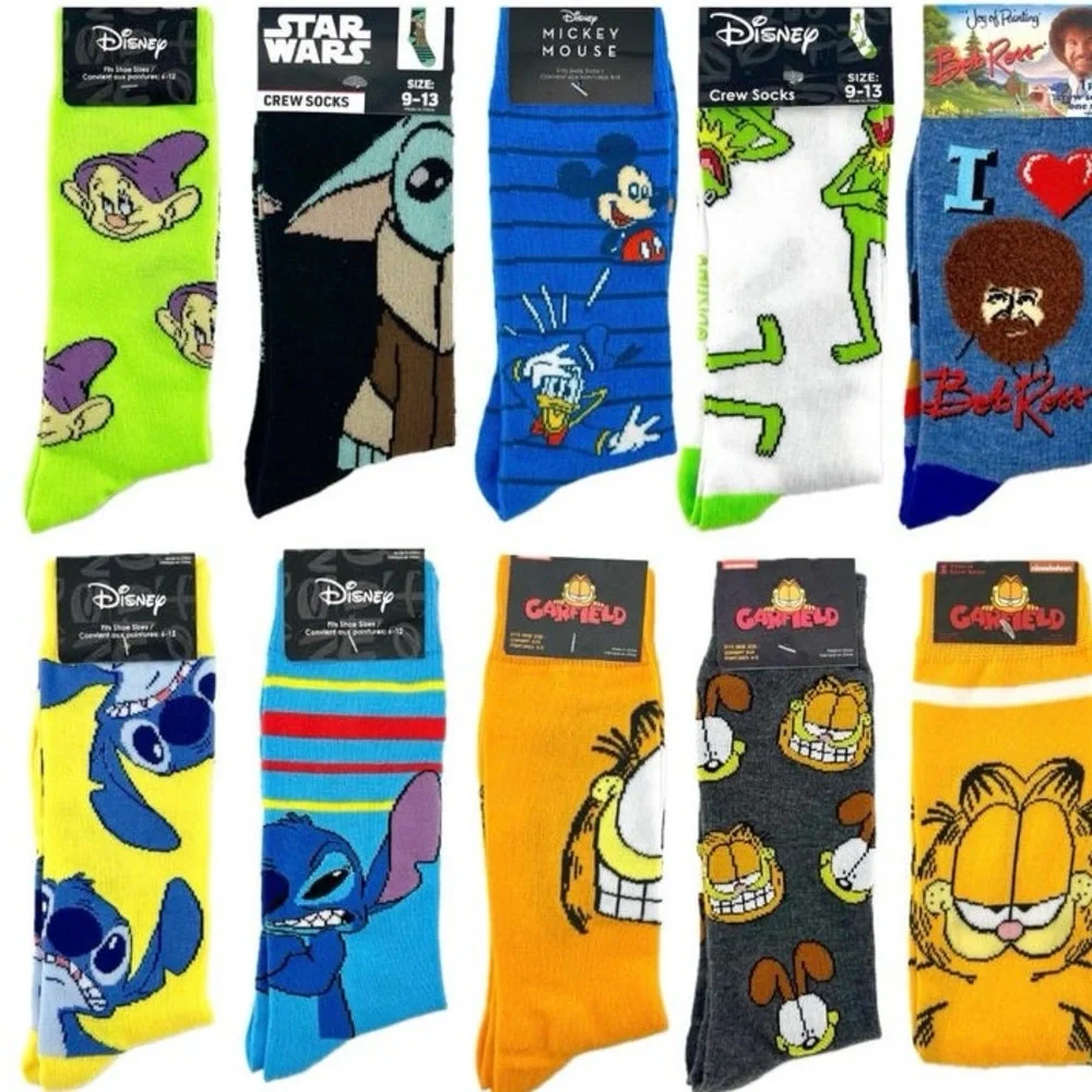 New 25 Socks, for $50.00. Men, Women, Teens, or kids Colorful funny gift bundle